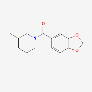 molecular formula C15H19NO3 B5015947 1-(1,3-benzodioxol-5-ylcarbonyl)-3,5-dimethylpiperidine 