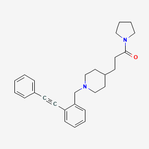 4-[3-oxo-3-(1-pyrrolidinyl)propyl]-1-[2-(phenylethynyl)benzyl]piperidine