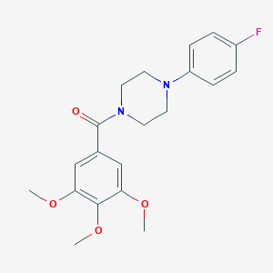 molecular formula C20H23FN2O4 B501597 1-(4-Fluorophenyl)-4-(3,4,5-trimethoxybenzoyl)piperazine CAS No. 349401-00-9