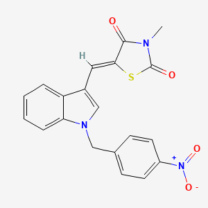 3-methyl-5-{[1-(4-nitrobenzyl)-1H-indol-3-yl]methylene}-1,3-thiazolidine-2,4-dione