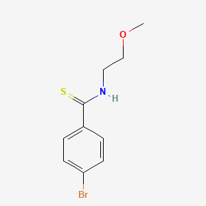 molecular formula C10H12BrNOS B5015987 4-bromo-N-(2-methoxyethyl)benzenecarbothioamide 