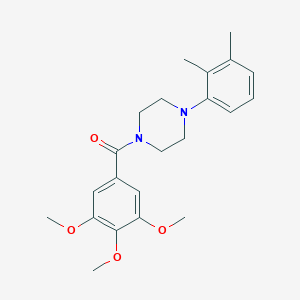 molecular formula C22H28N2O4 B501599 [4-(2,3-Dimethylphenyl)-1-piperazinyl]-(3,4,5-trimethoxyphenyl)methanone 