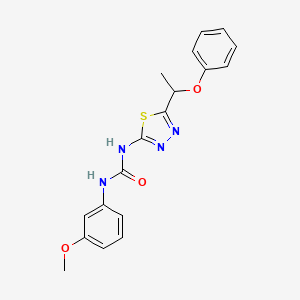 N-(3-methoxyphenyl)-N'-[5-(1-phenoxyethyl)-1,3,4-thiadiazol-2-yl]urea