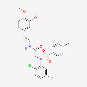 molecular formula C25H26Cl2N2O5S B5016004 N~2~-(2,5-dichlorophenyl)-N~1~-[2-(3,4-dimethoxyphenyl)ethyl]-N~2~-[(4-methylphenyl)sulfonyl]glycinamide 