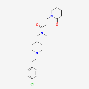 N-({1-[2-(4-chlorophenyl)ethyl]-4-piperidinyl}methyl)-N-methyl-3-(2-oxo-1-piperidinyl)propanamide