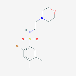 molecular formula C14H21BrN2O3S B501605 [(2-Bromo-4,5-dimethylphenyl)sulfonyl](2-morpholin-4-ylethyl)amine CAS No. 333746-18-2