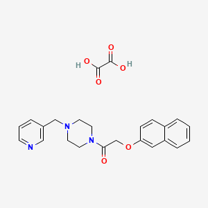 molecular formula C24H25N3O6 B5016052 1-[(2-naphthyloxy)acetyl]-4-(3-pyridinylmethyl)piperazine oxalate 