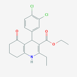 molecular formula C20H21Cl2NO3 B5016065 ethyl 4-(3,4-dichlorophenyl)-2-ethyl-5-oxo-1,4,5,6,7,8-hexahydro-3-quinolinecarboxylate 