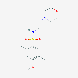 molecular formula C15H24N2O4S B501612 4-methoxy-2,5-dimethyl-N-(2-morpholinoethyl)benzenesulfonamide CAS No. 433962-52-8