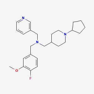 1-(1-cyclopentyl-4-piperidinyl)-N-(4-fluoro-3-methoxybenzyl)-N-(3-pyridinylmethyl)methanamine