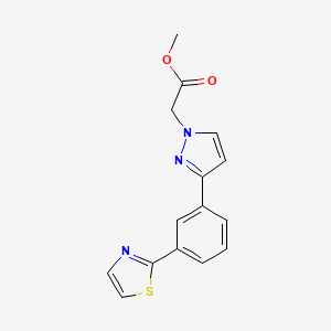 methyl {3-[3-(1,3-thiazol-2-yl)phenyl]-1H-pyrazol-1-yl}acetate