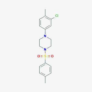 molecular formula C18H21ClN2O2S B501616 1-(3-Chloro-4-methylphenyl)-4-[(4-methylphenyl)sulfonyl]piperazine CAS No. 681844-41-7