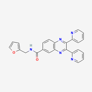 molecular formula C24H17N5O2 B5016171 N-(2-furylmethyl)-2,3-di-2-pyridinyl-6-quinoxalinecarboxamide 