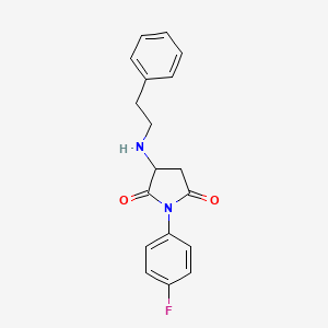 1-(4-fluorophenyl)-3-[(2-phenylethyl)amino]-2,5-pyrrolidinedione