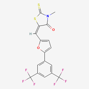 5-({5-[3,5-bis(trifluoromethyl)phenyl]-2-furyl}methylene)-3-methyl-2-thioxo-1,3-thiazolidin-4-one