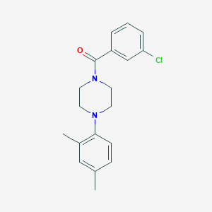 molecular formula C19H21ClN2O B501620 (3-氯苯基)(4-(2,4-二甲基苯基)哌嗪-1-基)甲酮 CAS No. 902248-89-9