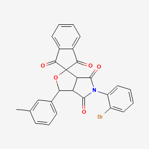 5-(2-bromophenyl)-3-(3-methylphenyl)-3a,6a-dihydrospiro[furo[3,4-c]pyrrole-1,2'-indene]-1',3',4,6(3H,5H)-tetrone