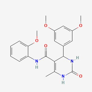 molecular formula C21H23N3O5 B5016218 4-(3,5-dimethoxyphenyl)-N-(2-methoxyphenyl)-6-methyl-2-oxo-1,2,3,4-tetrahydro-5-pyrimidinecarboxamide 