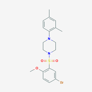 molecular formula C19H23BrN2O3S B501623 1-(5-Bromo-2-methoxybenzenesulfonyl)-4-(2,4-dimethylphenyl)piperazine CAS No. 691376-60-0