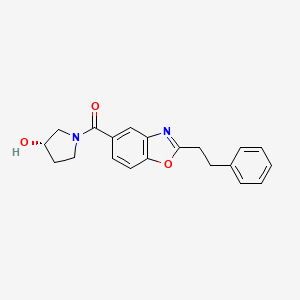 molecular formula C20H20N2O3 B5016250 (3S)-1-{[2-(2-phenylethyl)-1,3-benzoxazol-5-yl]carbonyl}-3-pyrrolidinol 