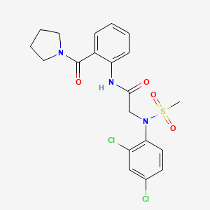 molecular formula C20H21Cl2N3O4S B5016253 N~2~-(2,4-dichlorophenyl)-N~2~-(methylsulfonyl)-N~1~-[2-(1-pyrrolidinylcarbonyl)phenyl]glycinamide 