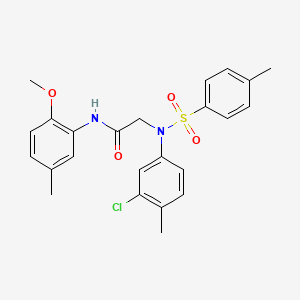 N~2~-(3-chloro-4-methylphenyl)-N~1~-(2-methoxy-5-methylphenyl)-N~2~-[(4-methylphenyl)sulfonyl]glycinamide