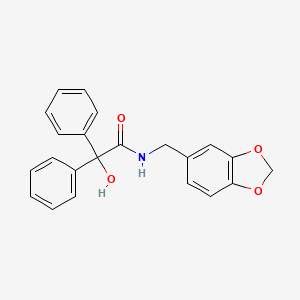 N-(1,3-benzodioxol-5-ylmethyl)-2-hydroxy-2,2-diphenylacetamide