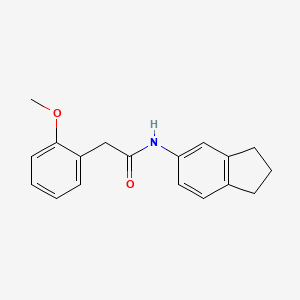 molecular formula C18H19NO2 B5016290 N-(2,3-dihydro-1H-inden-5-yl)-2-(2-methoxyphenyl)acetamide 