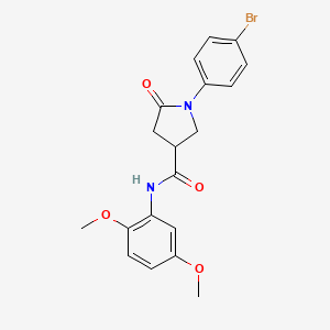 1-(4-bromophenyl)-N-(2,5-dimethoxyphenyl)-5-oxo-3-pyrrolidinecarboxamide