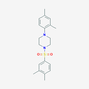 molecular formula C20H26N2O2S B501631 1-(2,4-Dimethylphenyl)-4-((3,4-dimethylphenyl)sulfonyl)piperazine CAS No. 694508-85-5