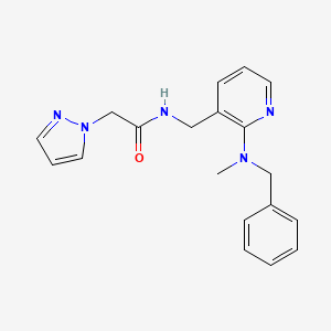 N-({2-[benzyl(methyl)amino]-3-pyridinyl}methyl)-2-(1H-pyrazol-1-yl)acetamide