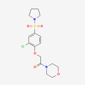 4-{[2-chloro-4-(1-pyrrolidinylsulfonyl)phenoxy]acetyl}morpholine