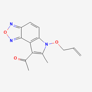 molecular formula C14H13N3O3 B5016344 1-[6-(allyloxy)-7-methyl-6H-[1,2,5]oxadiazolo[3,4-e]indol-8-yl]ethanone 