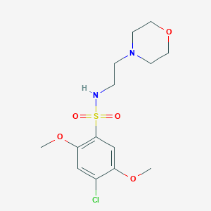 molecular formula C14H21ClN2O5S B501635 4-chloro-2,5-dimethoxy-N-[2-(4-morpholinyl)ethyl]benzenesulfonamide CAS No. 695176-59-1