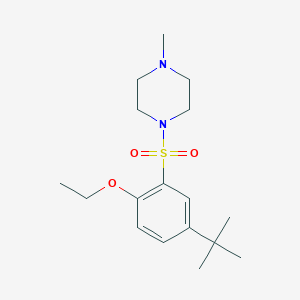 molecular formula C17H28N2O3S B501636 1-((5-(Tert-butyl)-2-ethoxyphenyl)sulfonyl)-4-methylpiperazine CAS No. 915924-56-0
