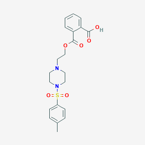 molecular formula C21H24N2O6S B501638 2-((2-(4-Tosylpiperazin-1-yl)ethoxy)carbonyl)benzoic acid CAS No. 941010-78-2