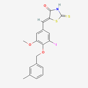 5-{3-iodo-5-methoxy-4-[(3-methylbenzyl)oxy]benzylidene}-2-thioxo-1,3-thiazolidin-4-one