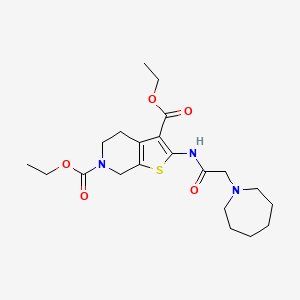 molecular formula C21H31N3O5S B5016388 diethyl 2-[(1-azepanylacetyl)amino]-4,7-dihydrothieno[2,3-c]pyridine-3,6(5H)-dicarboxylate 