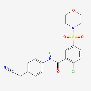 2-chloro-N-[4-(cyanomethyl)phenyl]-5-(4-morpholinylsulfonyl)benzamide