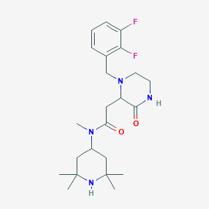 2-[1-(2,3-difluorobenzyl)-3-oxo-2-piperazinyl]-N-methyl-N-(2,2,6,6-tetramethyl-4-piperidinyl)acetamide