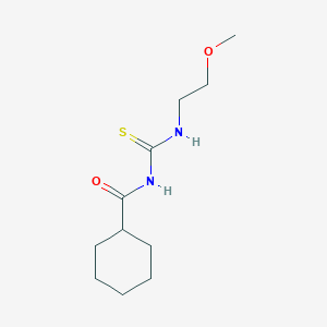 molecular formula C11H20N2O2S B5016400 N-{[(2-methoxyethyl)amino]carbonothioyl}cyclohexanecarboxamide 