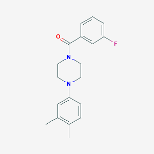 molecular formula C19H21FN2O B501642 1-(3,4-Dimethylphenyl)-4-(3-fluorobenzoyl)piperazine CAS No. 915916-55-1