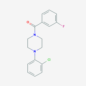 molecular formula C17H16ClFN2O B501643 1-(2-Chlorophenyl)-4-(3-fluorobenzoyl)piperazine 