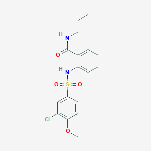 2-{[(3-chloro-4-methoxyphenyl)sulfonyl]amino}-N-propylbenzamide