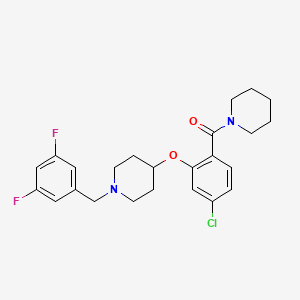 4-[5-chloro-2-(1-piperidinylcarbonyl)phenoxy]-1-(3,5-difluorobenzyl)piperidine