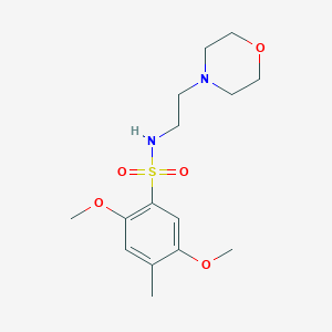 molecular formula C15H24N2O5S B501647 2,5-dimethoxy-4-methyl-N-(2-morpholinoethyl)benzenesulfonamide CAS No. 873579-27-2
