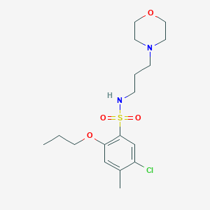 molecular formula C17H27ClN2O4S B501649 5-chloro-4-methyl-N-[3-(4-morpholinyl)propyl]-2-propoxybenzenesulfonamide 