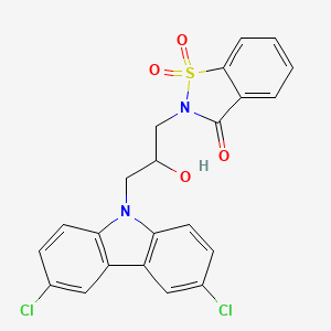 2-[3-(3,6-dichloro-9H-carbazol-9-yl)-2-hydroxypropyl]-1,2-benzisothiazol-3(2H)-one 1,1-dioxide