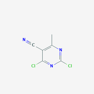 molecular formula C6H3Cl2N3 B050165 2,4-二氯-6-甲基嘧啶-5-碳腈 CAS No. 56035-64-4