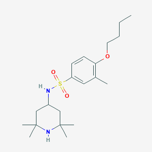 4-butoxy-3-methyl-N-(2,2,6,6-tetramethyl-4-piperidinyl)benzenesulfonamide